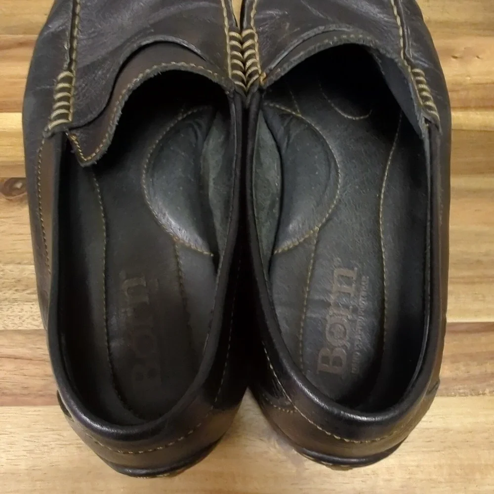 Born Mens Loafers Sizes EU‎ 42.5 US 9.5 Leather Black Comfort Driving Shoes